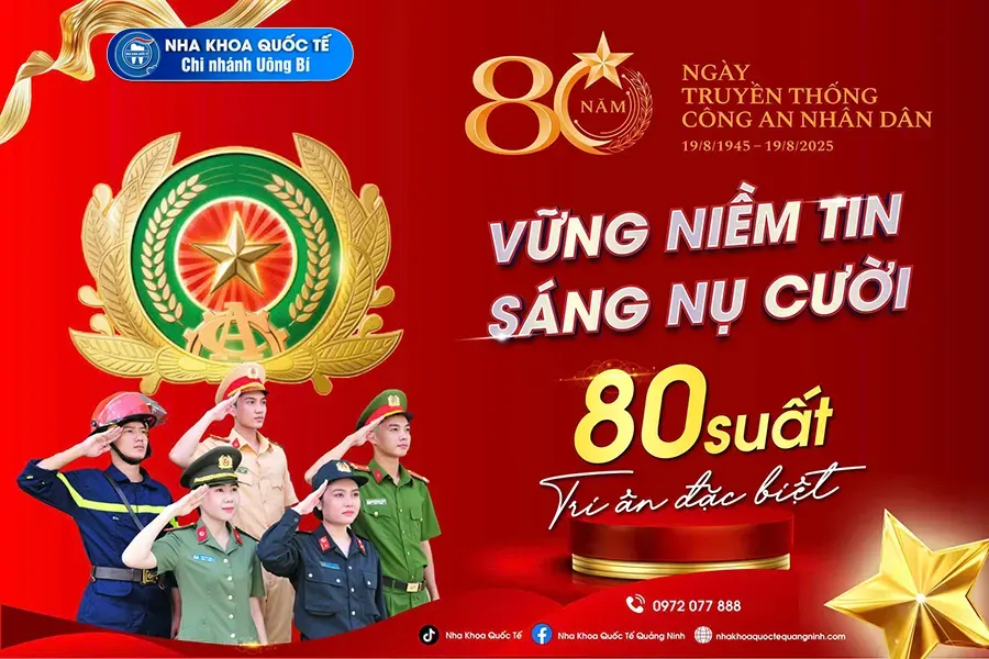 chuc mung ngay cong an nhan dan nha khoa uong bi