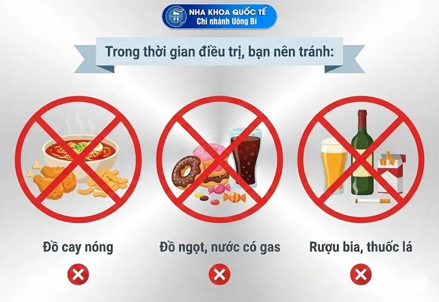 Kiêng đồ ăn nóng và nước có ga