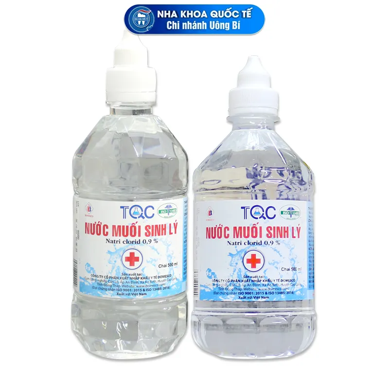 Sử dụng nước muối sinh lý