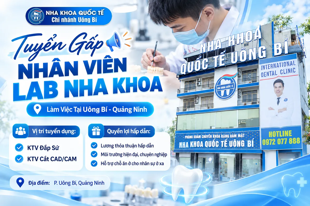 tuyển dụng nhân viên lab nha khoa